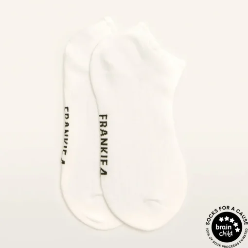 FRANKIE4 Socks-Adult Ankle Ribbed White 2 pack