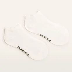 FRANKIE4 Socks-Adult Ankle Ribbed White 2 pack