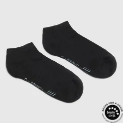 FRANKIE4 Socks-Ankle Adult Black Bamboo Cushioned 2 Pack