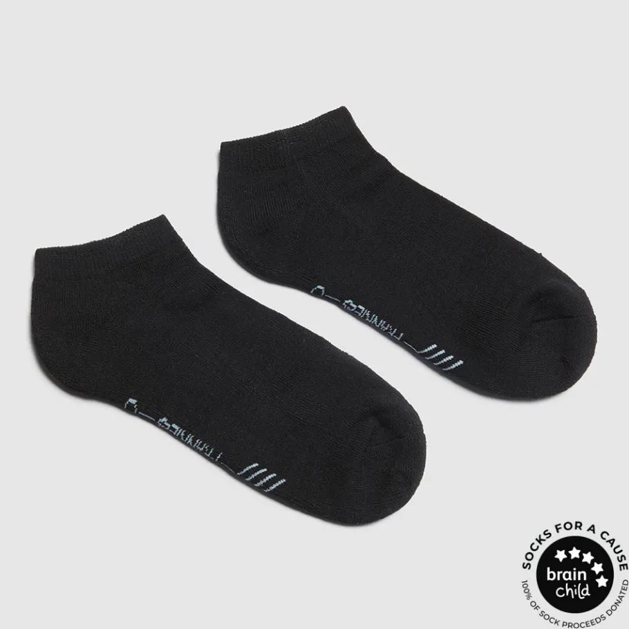 FRANKIE4 Socks-Ankle Adult Black Bamboo Cushioned 2 Pack