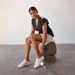 FRANKIE4 Neutral Sneakers-Jackie V Print